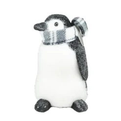 PENGUIN BLACK/ WHITE 9″ FROSTED W/ SCARF