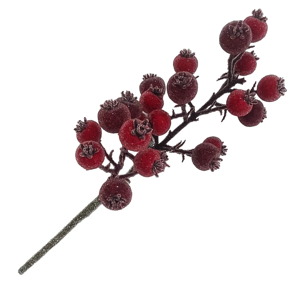 PICK BERRY 12″ RED W/ ICE COATING