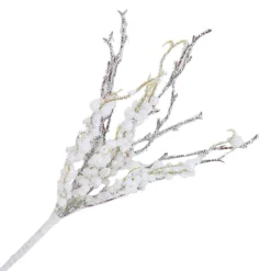 PICK BERRY 12″ WHITE SNOW BERRY ON TWIGS FLOCKED