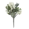 PICK BERRY 09″ WHITE W/ EUCALYPTUS FROSTED