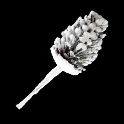 PICK PINE CONE 13″ NATURAL FLOCKED ARTIFICIAL CONE