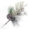 PICK PINE FLOCKED 12″ MIXED PINE WITH PINE CONE AND GREENERY