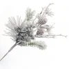 PICK PINE FLOCKED 12″ NATURAL MIXED PINE WITH PINE CONE