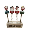 PICK WOODEN SANTA | SNOWMAN 4 ASSTD. 13.5″ WITH DISPLAY BOX