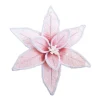 POINSETTIA HEAD PINK 9″ VELVET W/GLITTER