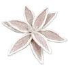 POINSETTIA HEAD PINK 8.5″ VELVET W/WHITE TRIM & CLIP