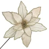 POINSETTIA STEM CHAMPAGNE 16″ HEAD VELVET SHEER W/ 20″ STEM