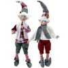 POSABLE ELF 18″ BOY RED/ WHITE/ GRAY 2 ASST.