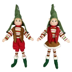 POSABLE ELF 18″ RED/GREEN/WHITE 2 ASSTD.