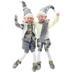 POSABLE ELF BOY 18″ GRAY/IVORY 2 ASSTD.