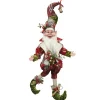 POSABLE ELF WHIMSICAL 16″ RED/GREEN/GOLD