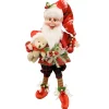 POSABLE ELF WHIMSICAL 16″ RED/GREEN W/ TEDDY BEAR