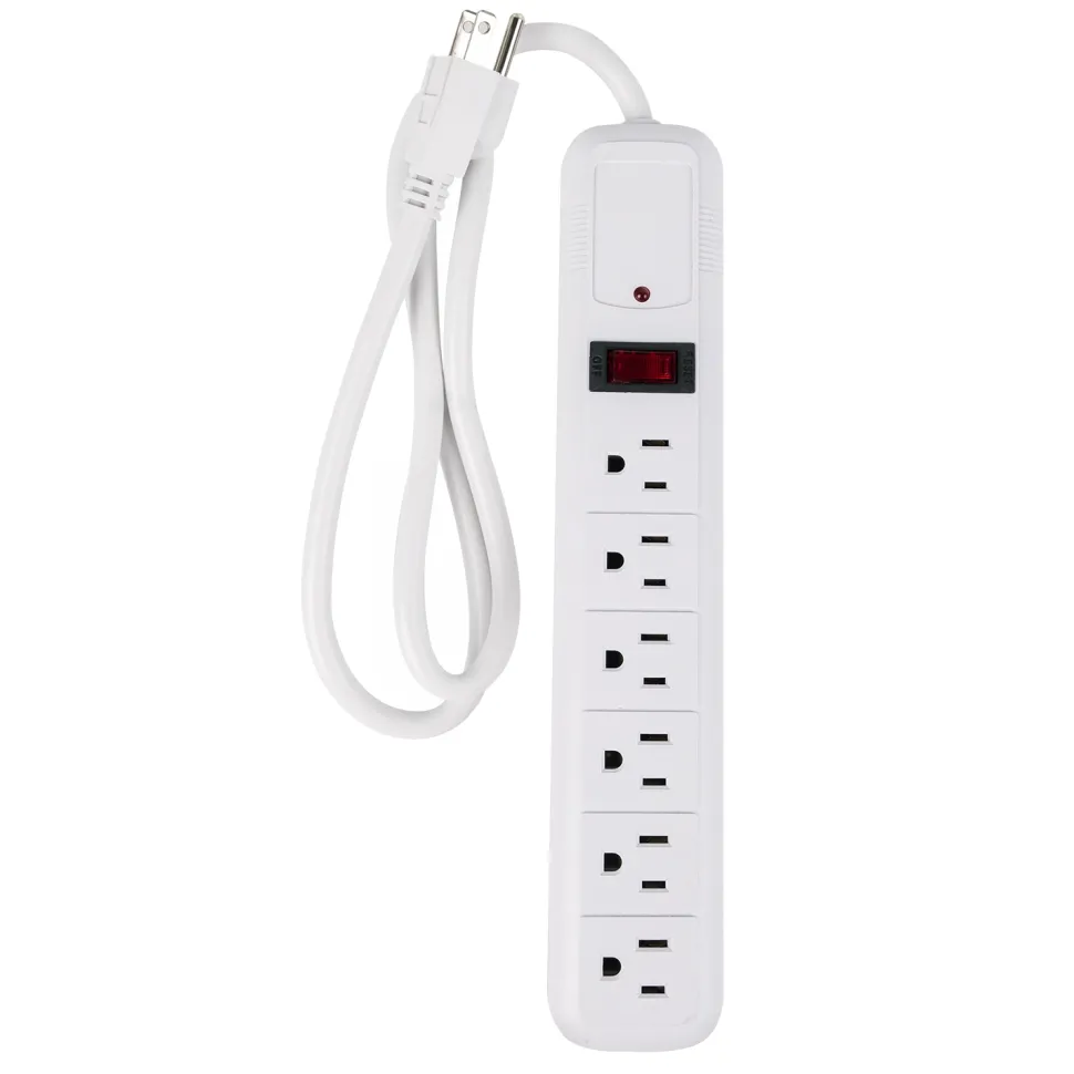 POWER BAR 6-OUTLET W/ SURGE ABS