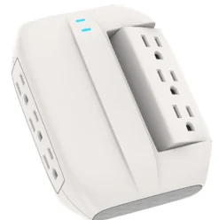 POWER WALL TAP 6-OUTLET SWIVEL W/SURGE WHITE