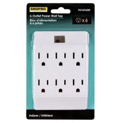 POWER WALL TAP 6-OUTLET WHITE