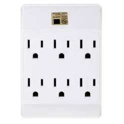 POWER WALL TAP 6-OUTLET WHITE