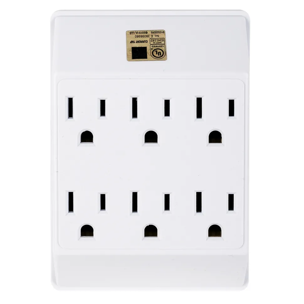 POWER WALL TAP 6-OUTLET WHITE