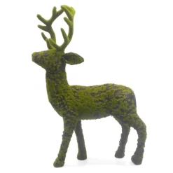 REINDEER STANDING 14″x20″ MOSS GREEN