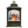 RETRO LANTERN WITH BARNHOUSE SNOWING SCENE 17″