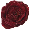 ROSE HEAD RED 5″ CARDED W/ GLITTER & CLIP