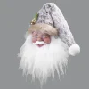 SANTA HEAD 08″ ORN. BROWN FAUX FUR HAT