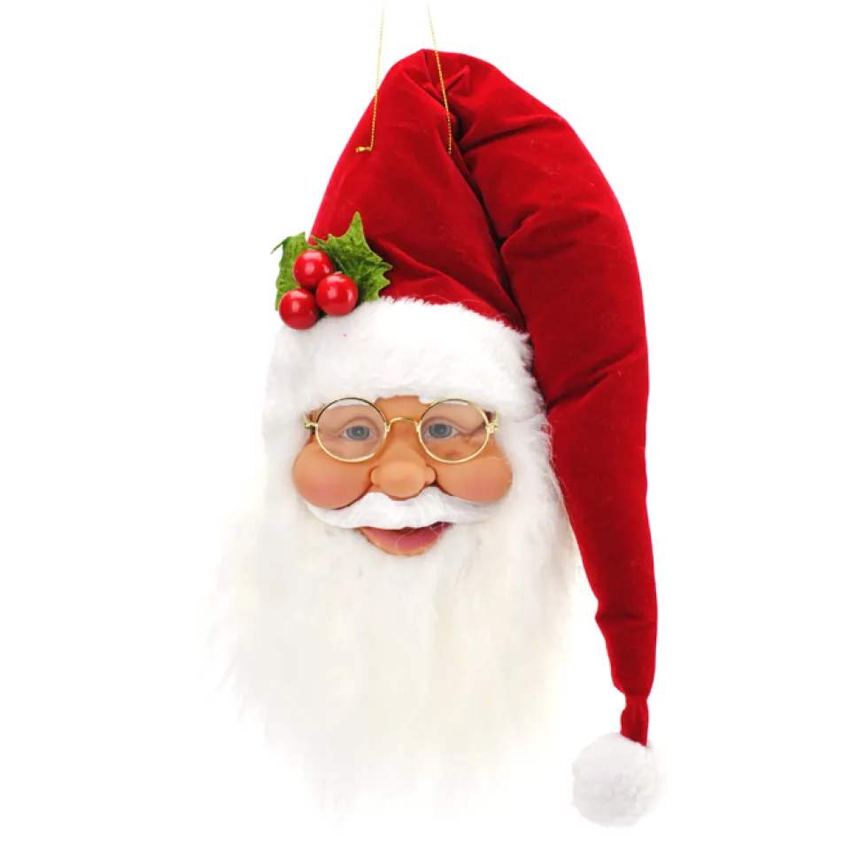 SANTA HEAD 18″ RED