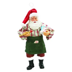 SANTA STANDING 08″ ARTIST RED/GREEN WITH PAINTBRUSH