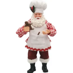 SANTA STANDING 08″ BAKER HOLDING GINGERBREAD