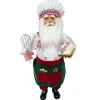 SANTA STANDING 16″ BAKER WHITE/RED