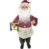SANTA STANDING 16″ CARPENTER RED/CREAM/GREEN