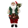 SANTA STANDING 18″ HANGING LIGHTS RED/GREEN/BROWN