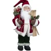 SANTA STANDING 18″ RED W/ GIFT SACK SKI AND POLES