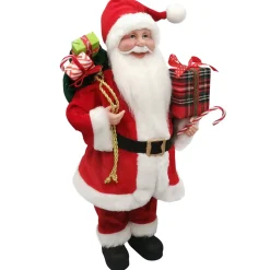 SANTA STANDING 18″ RED/ WHITE W/GIFT BOX