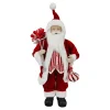 SANTA STANDING 24″ W/ ORN. RED/WHITE