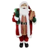 SANTA STANDING 72″ W/ SACK RED/GREEN/GOLD