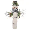 SNOWMAN BIRCH LOOK 12″X4″X20″ BLACK HAT