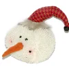 SNOWMAN HEAD PLUSH 8″ W/RED HAT