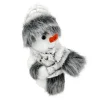 SNOWMAN WHITE/GRAY 8″ FUR HAT & SCARF