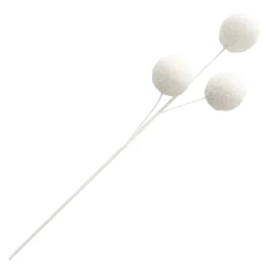 SPRAY BALLS 28.5″ WHITE WOOL FABRIC
