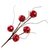 SPRAY BELLS 21″ X5 SHINY RED W/ TWIGS