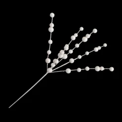 SPRAY BERRIES FIREWORK 21″ X 6 WHITE GLITTER