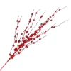 SPRAY BERRIES ON TWIGS 32″ RED GLITTER