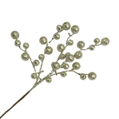 SPRAY BERRY 15″ CHAMPAGNE GOLD GLITTER