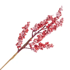 SPRAY BERRY 18″ RED CLUSTER W/ FROSTING