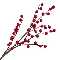 SPRAY BERRY 25″ RED SHINY MINI BERRY