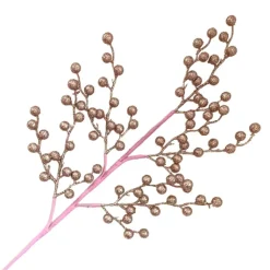 SPRAY BERRY 25.5″ ROSE GOLD GLITTER