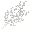 SPRAY BERRY 25.5″ WHITE GLITTER