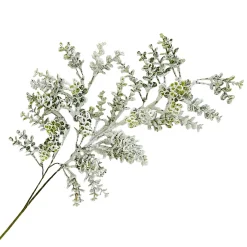 SPRAY BOXWOOD 28.5″ GREEN SNOW/ GLITTER