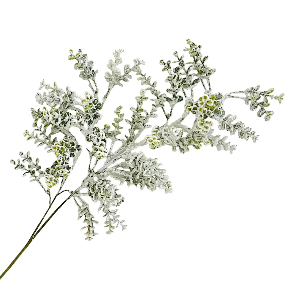SPRAY BOXWOOD 28.5″ GREEN SNOW/ GLITTER