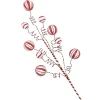 SPRAY CANDY CANE BALLS 26″ ASSORTED RED/WHITE